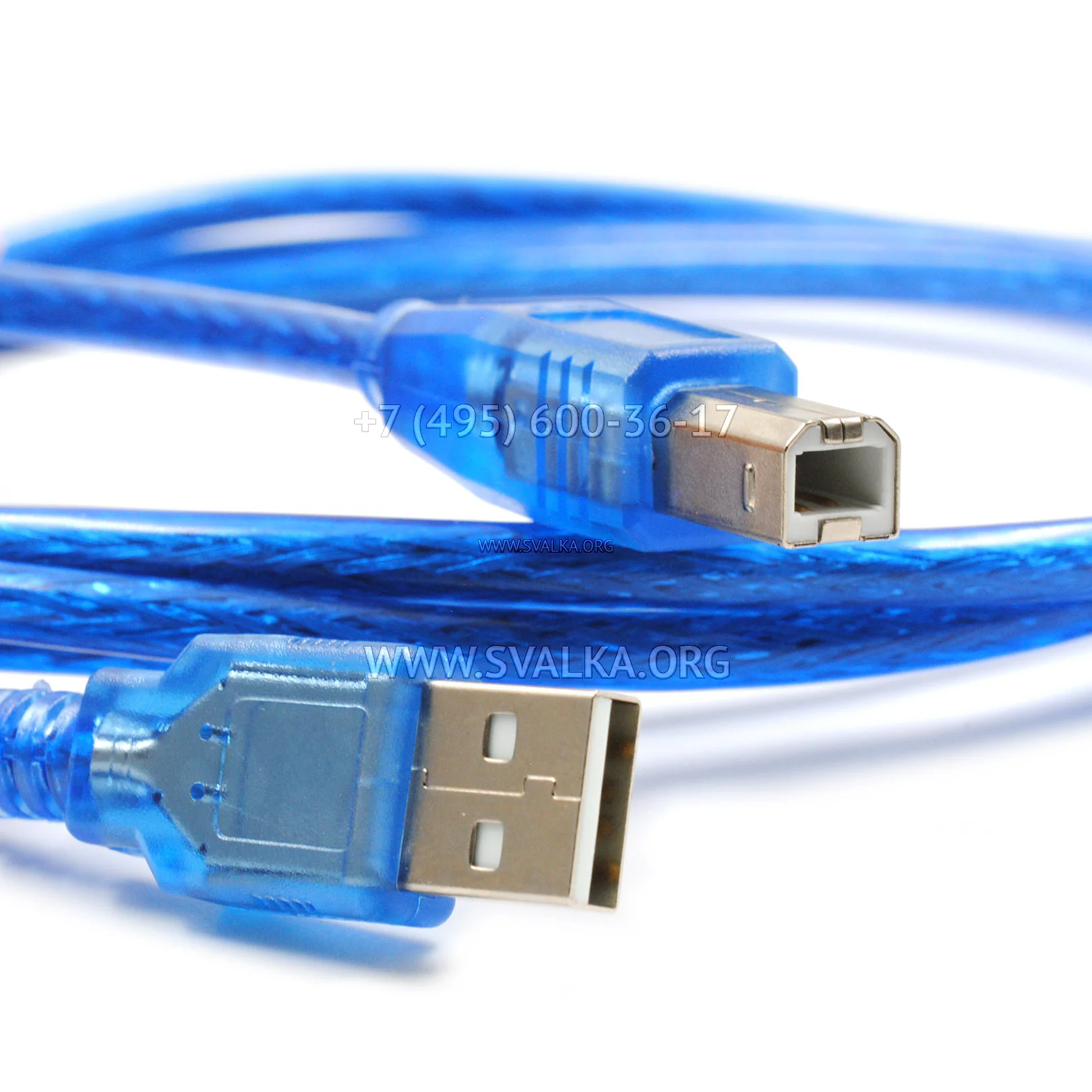 Кабель USB 2.0 Type A - Type B, 1.5 м, синий