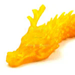 Подвижный дракон. Игрушка антистресс. 46 см. Жёлтый, прозрачный.
