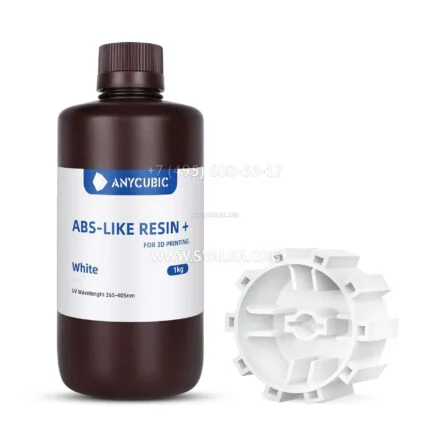 Фотополимерная смола Anycubic ABS-Like Resin+ белая 1 кгanycubic_abs_like_resin_plus_white_1kg